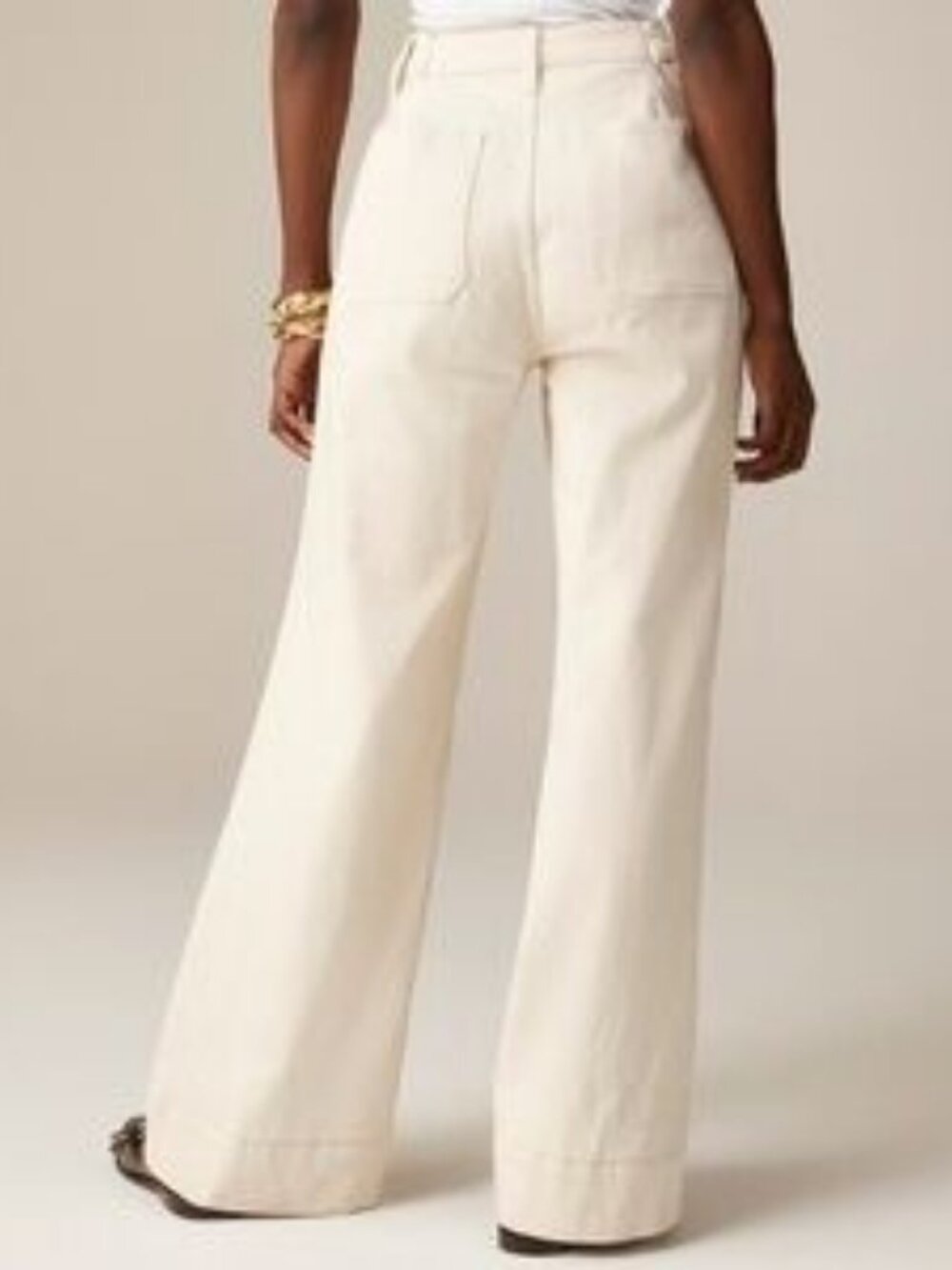 NWOT J.Crew Sailor Denim Trouser in Ecru Natural Wash Size 29 - Picture 2 of 8